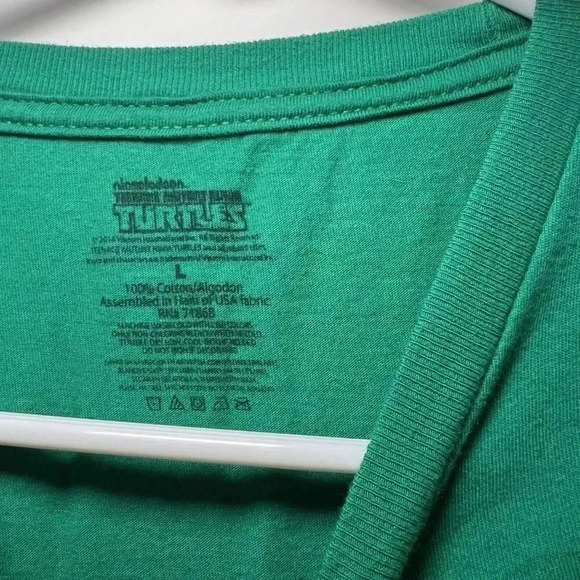 Teenage Mutant Ninja Turtles 80's Cartoon Green Short Sleeve Tee Men's Size L - Picture 3 of 6